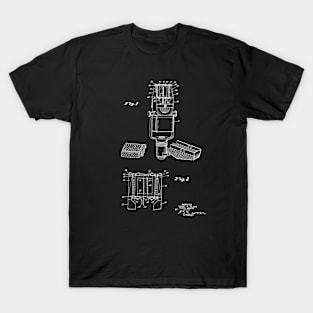 Microphone Vintage Patent Hand Drawing T-Shirt